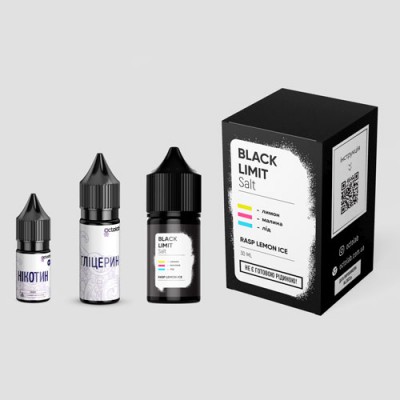 Компоненти Black Limit salt - Rasp Lemon Ice (30ml / 50mg)