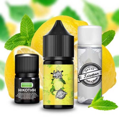 Компоненти Hype KIT Salt - Lemon Mint (30ml / 50mg)