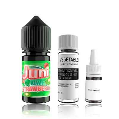 Компоненти Juni salt - Kiwi Strawberry (30ml / 50mg): Ціна, Характеристики, Фото