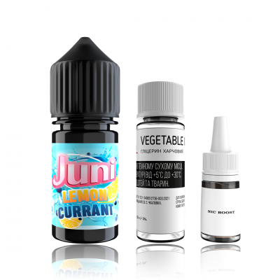 Компоненты Juni salt - Lemon Currant (30ml / 50mg)