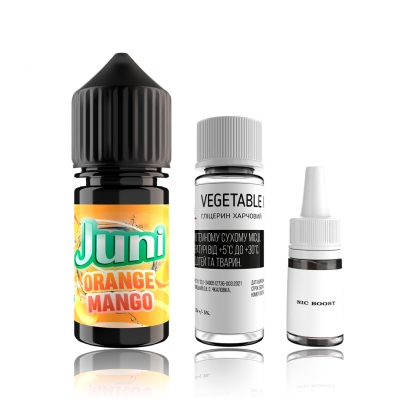 Компоненты Juni salt - Orange Mango (30ml / 50mg):