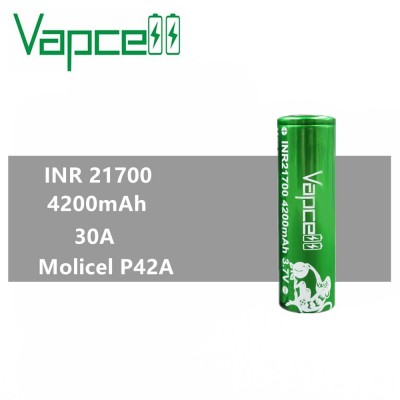 Аккумулятор Vapecell INR21700 30A 4200mAh: Фото № 1