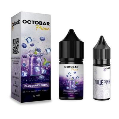 Компоненти Octobar Prime - Blueberry Soda (30ml / 50mg)