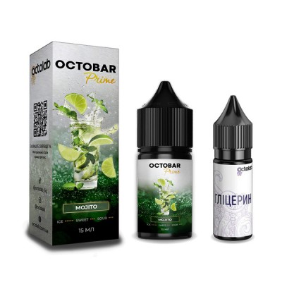 Компоненти Octobar Prime - Mojito (30ml / 50mg)